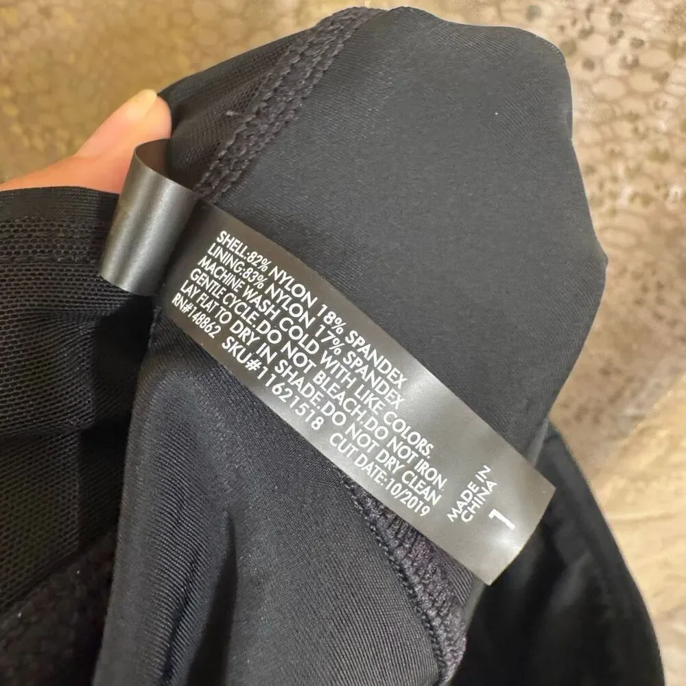 Torrid Black Active Performance High-Rise Swim Nylon Legging 1X 14/16